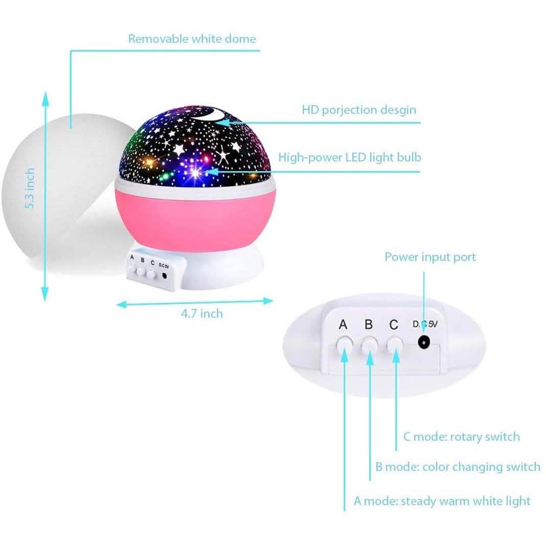 Projecteur veilleuse étoiles pour enfants