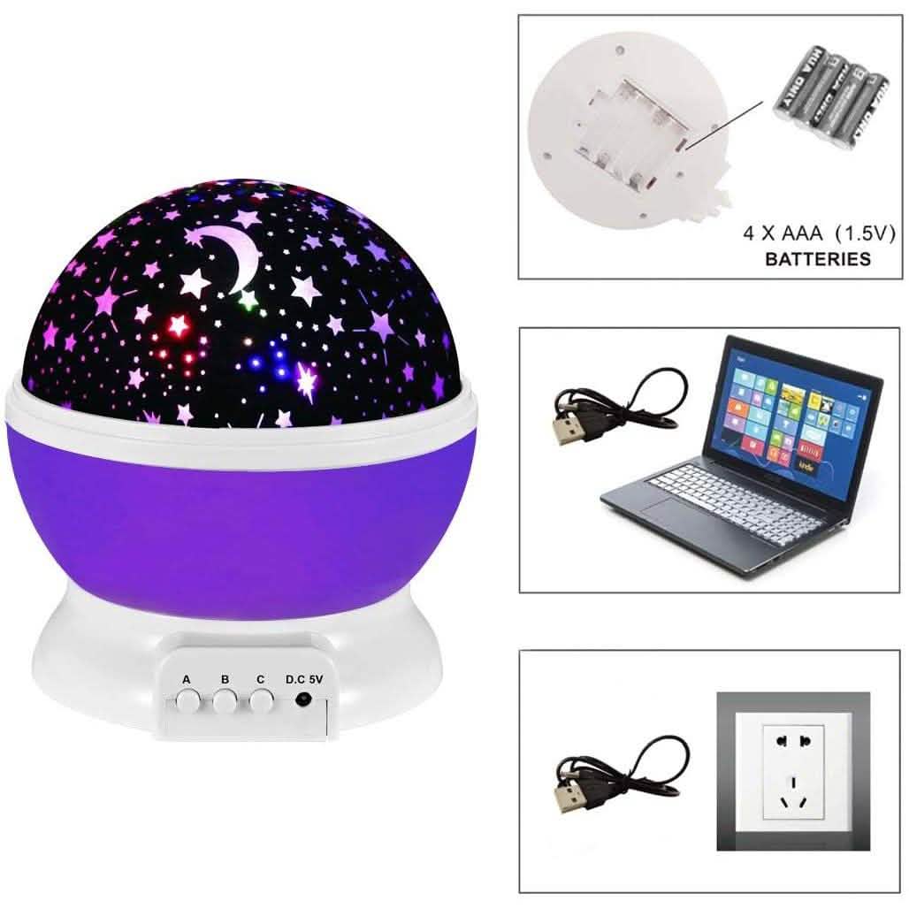 Projecteur veilleuse étoiles pour enfants