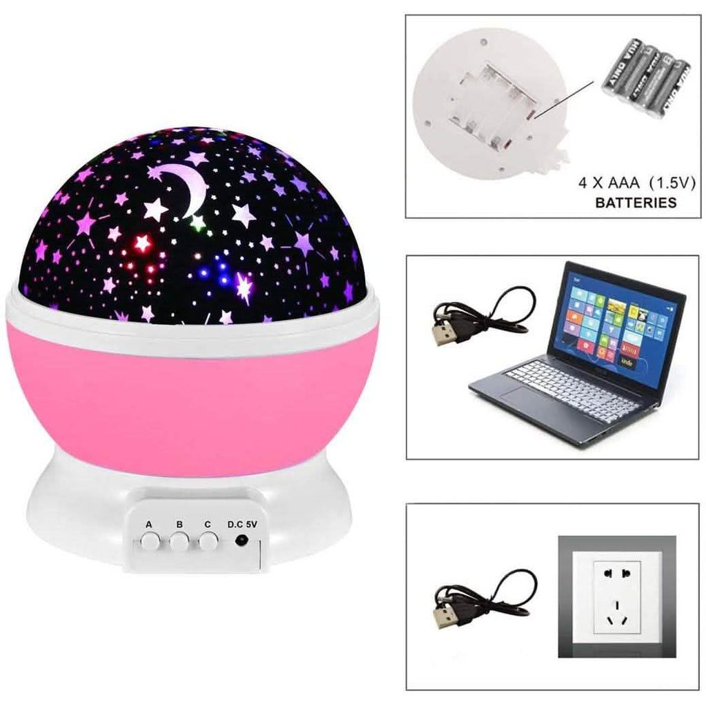 Projecteur veilleuse étoiles pour enfants