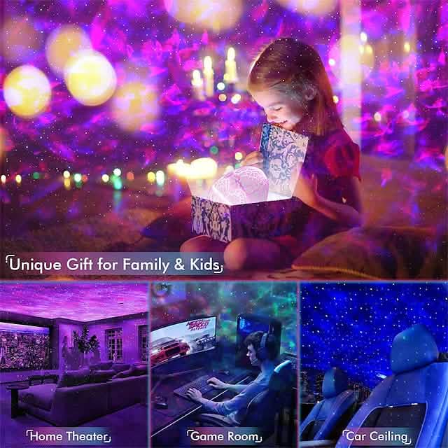 Projecteur d'étoiles enceinte Bluetooth veilleuse LED