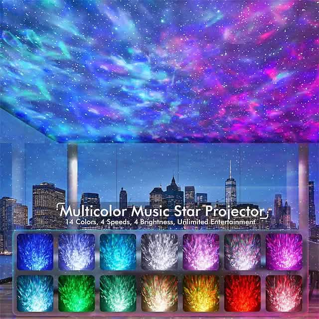 Projecteur d'étoiles enceinte Bluetooth veilleuse LED