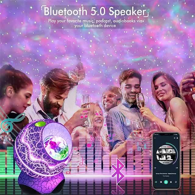 Projecteur d'étoiles enceinte Bluetooth veilleuse LED