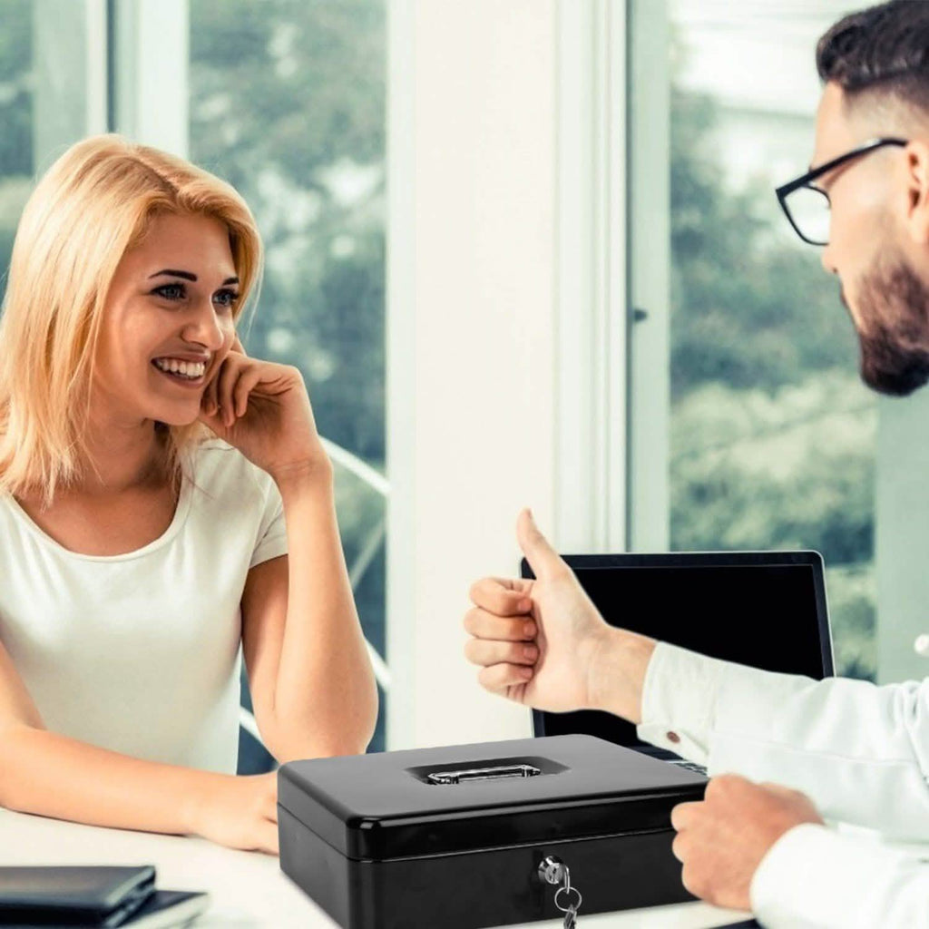 Caisse en acier avec plateau amovible