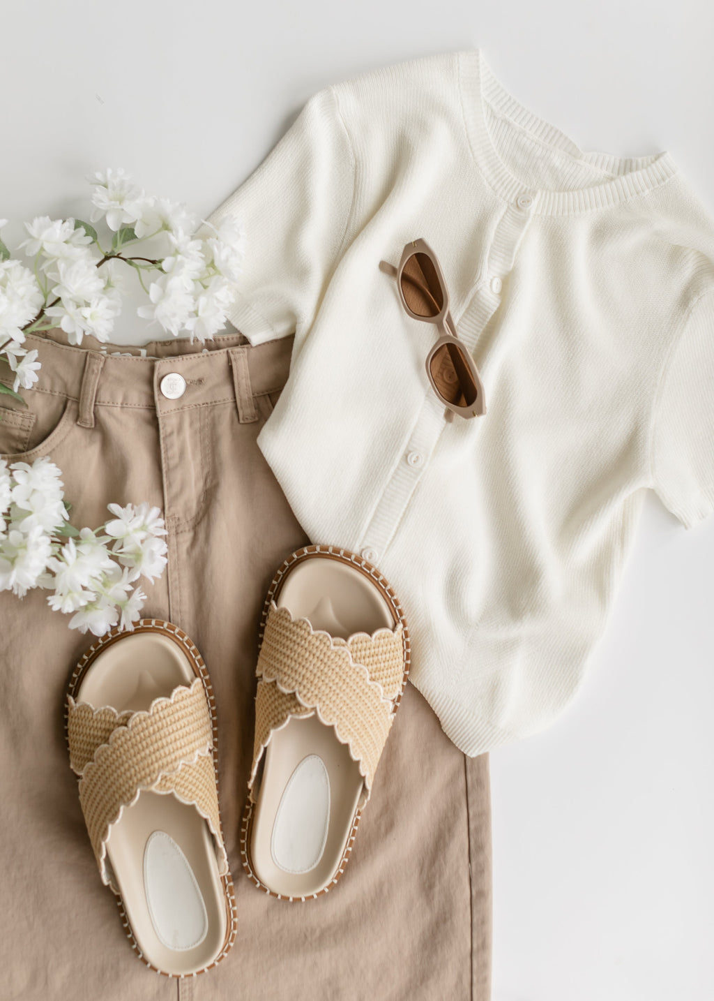 Jupe Midi en Jean Remi Simply Taupe