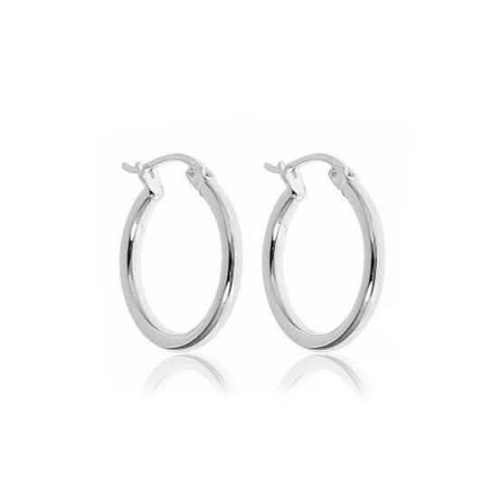 Boucle d'oreille créole huggie 14 mm en argent sterling