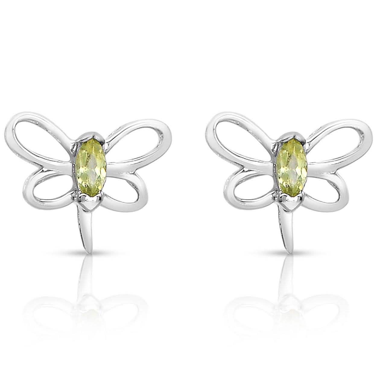 Boucles d'oreilles papillon en argent sterling