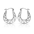 Boucles d'oreilles créoles fantaisie en argent sterling par Paolo Fortelini