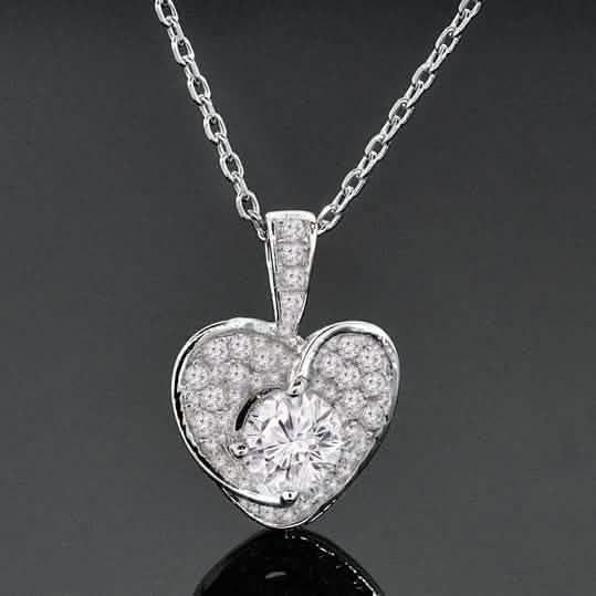 Colliers cœur d'amour en argent sterling