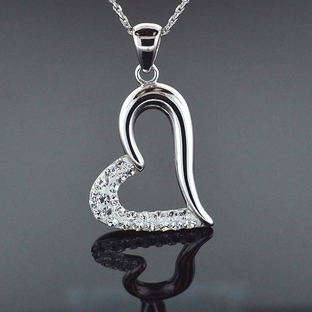 Colliers cœur d'amour en argent sterling