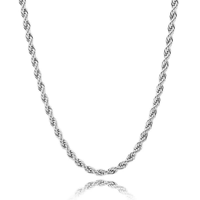 Collier chaîne torsadée en argent sterling
