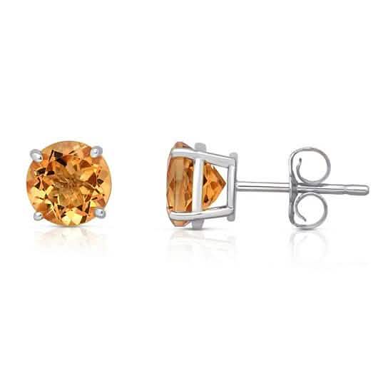 Boucles d'oreilles clous en argent sterling, coupe ronde