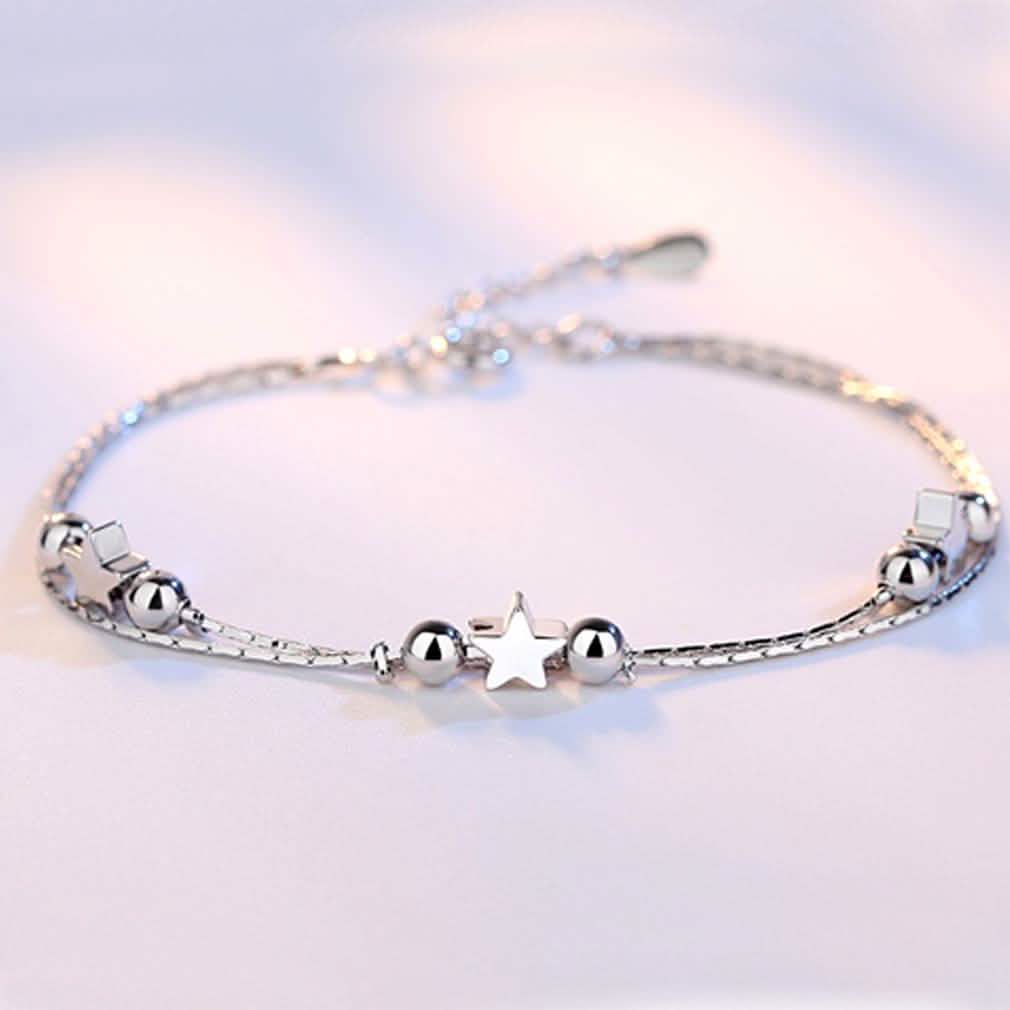 Bracelet en argent sterling avec breloque étoile