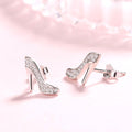 Boucles d'oreilles clous stilettos en argent sterling avec cristaux Swarovski