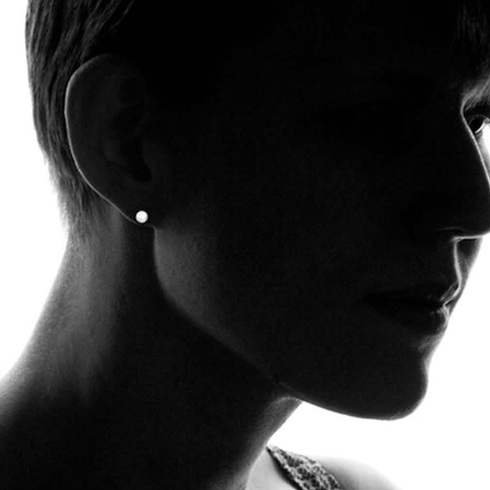 Trio de boucles d'oreilles clous en argent sterling