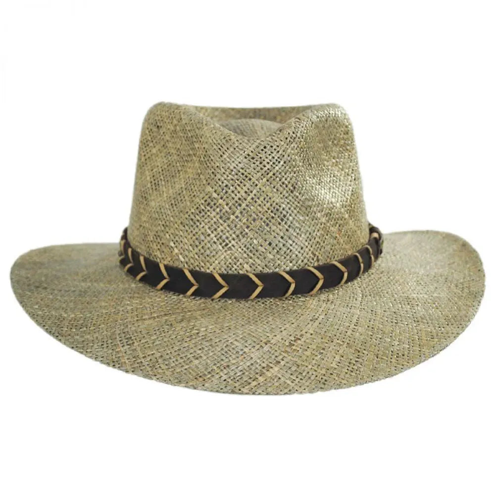 Stetson Alder – Chapeau de soleil en paille style Fédora avec protection UPF 50+