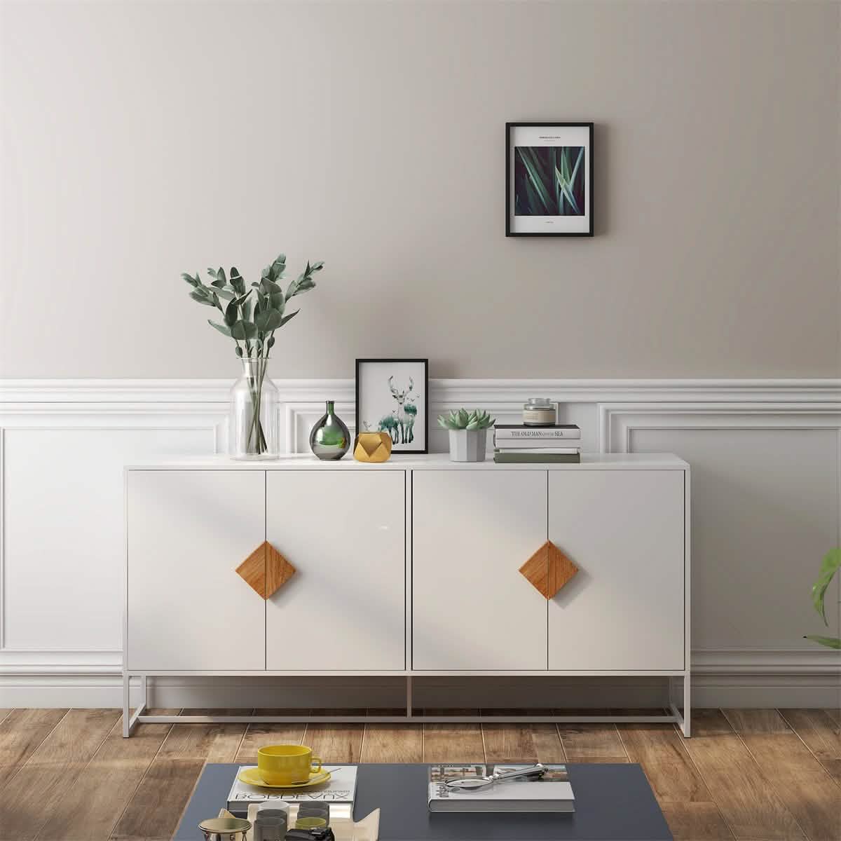 Buffet de rangement blanc