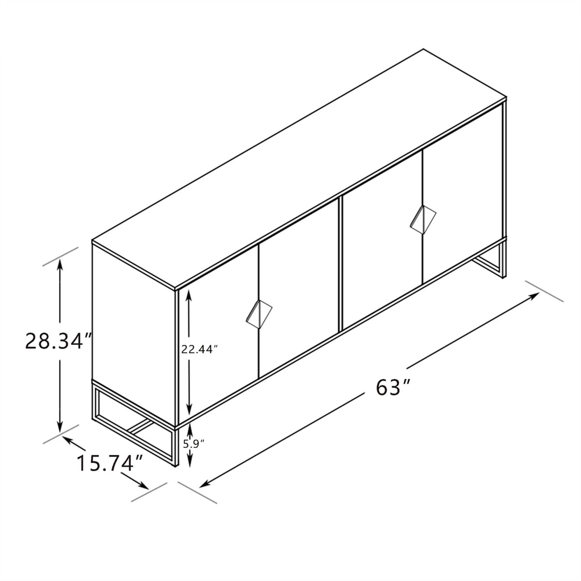 Buffet de rangement blanc