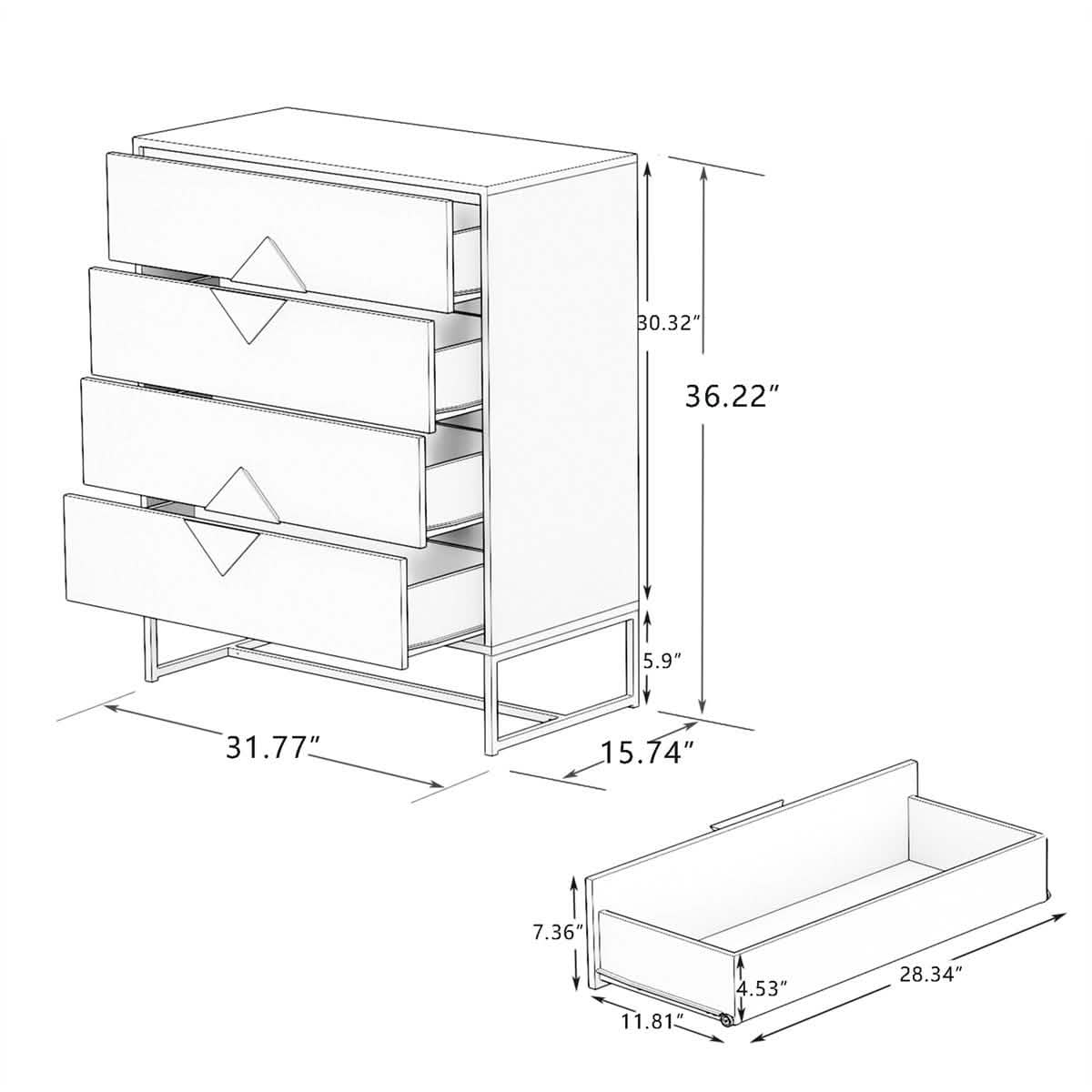 Buffet de rangement blanc