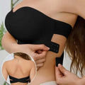 Haut de bikini bandeau en tricot de nylon sans bretelles avec fermeture latérale
