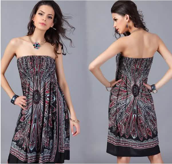 Robe bustier à imprimé cachemire - Styles et tailles assortis