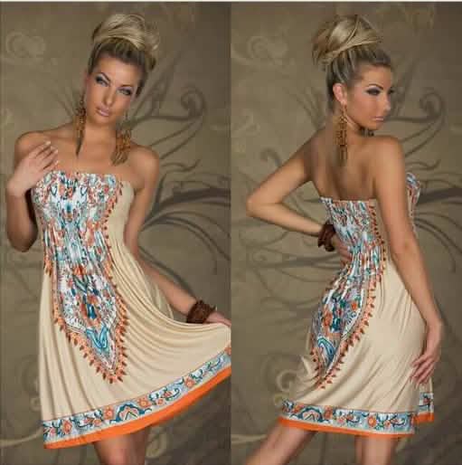 Robe bustier à imprimé cachemire - Styles et tailles assortis