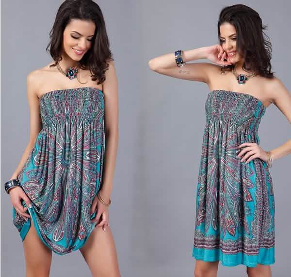Robe bustier à imprimé cachemire - Styles et tailles assortis