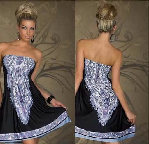 Robe bustier à imprimé cachemire - Styles et tailles assortis