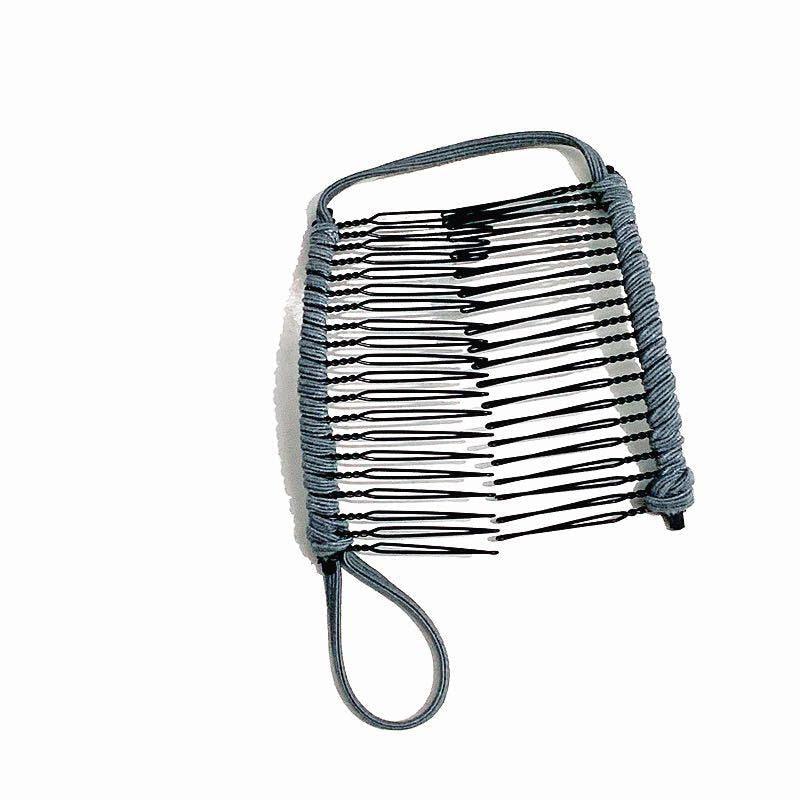 Pince Banane Élastique Double Face Peigne à Cheveux Facile pour Femmes Paresseuses Outil de Coiffure pour Cheveux Épais et Bouclés Accessoires pour Faire des Queues de Cheval, des Mohawks et des Chignons pour Femmes aux Cheveux Bouclés