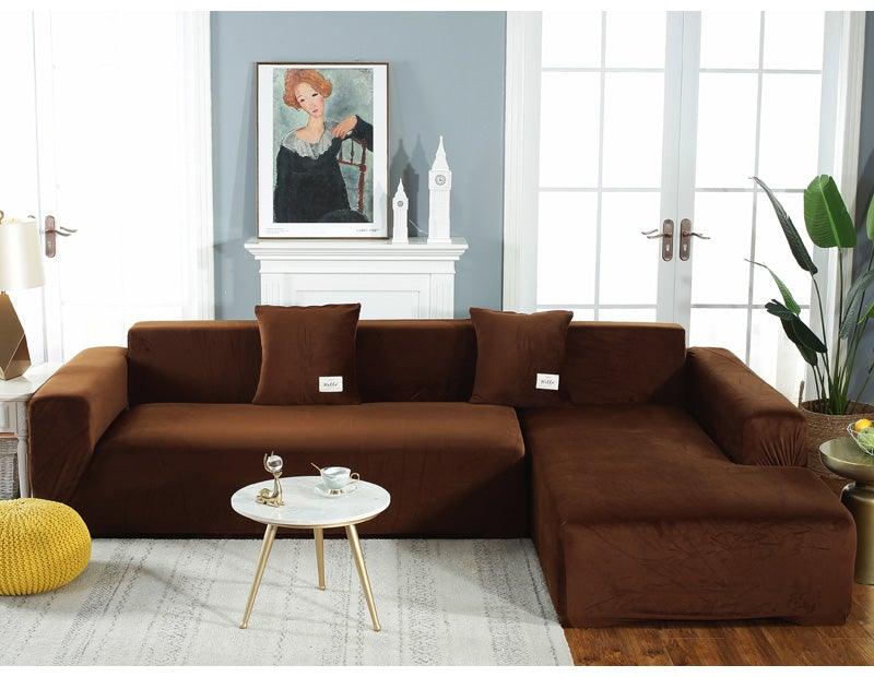 Housse de canapé extensible – Revêtement de canapé de salon – Housse de meuble lavable en machine – Housses de canapé élastiques – Méridienne pour salon – Fauteuil d'angle – Housse de coussin élastique – Housse de canapé 3 places pour la maison