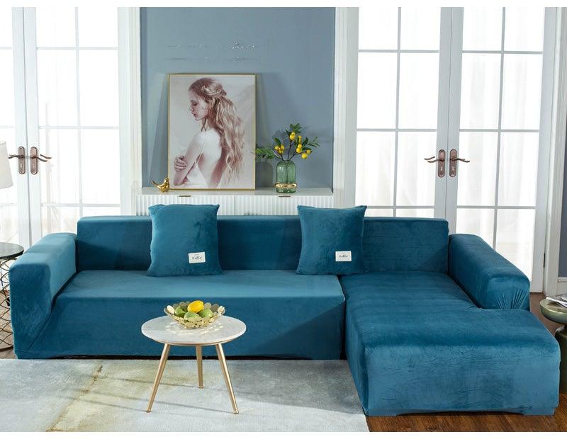Housse de canapé extensible – Revêtement de canapé de salon – Housse de meuble lavable en machine – Housses de canapé élastiques – Méridienne pour salon – Fauteuil d'angle – Housse de coussin élastique – Housse de canapé 3 places pour la maison