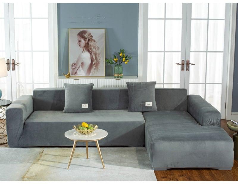 Housse de canapé extensible – Revêtement de canapé de salon – Housse de meuble lavable en machine – Housses de canapé élastiques – Méridienne pour salon – Fauteuil d'angle – Housse de coussin élastique – Housse de canapé 3 places pour la maison