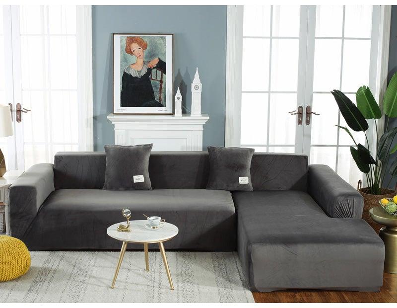Housse de canapé extensible – Revêtement de canapé de salon – Housse de meuble lavable en machine – Housses de canapé élastiques – Méridienne pour salon – Fauteuil d'angle – Housse de coussin élastique – Housse de canapé 3 places pour la maison
