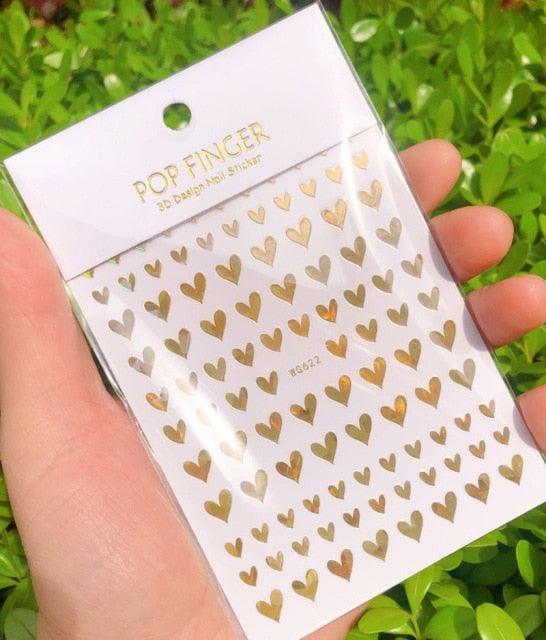 Autocollant de ligne pour ongles, fin, autocollant, décollable, argent/or/blanc/noir, accessoires autocollants dorés, décalcomanie de ligne pour ongles, auto-adhésive, motif vague 3D, décoration de courbe métallique pour femmes et filles