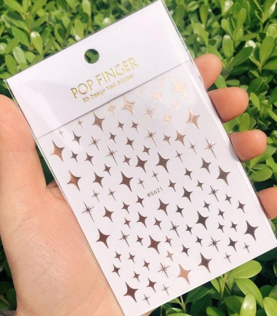 Autocollant de ligne pour ongles, fin, autocollant, décollable, argent/or/blanc/noir, accessoires autocollants dorés, décalcomanie de ligne pour ongles, auto-adhésive, motif vague 3D, décoration de courbe métallique pour femmes et filles