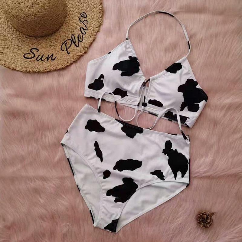 Maillot de bain deux pièces grande taille à rayures pour femmes Maillot de bain taille haute deux pièces grande taille pour femmes Maillot de bain taille haute Maillot de bain taille haute épaules dénudées Maillot de bain échancré