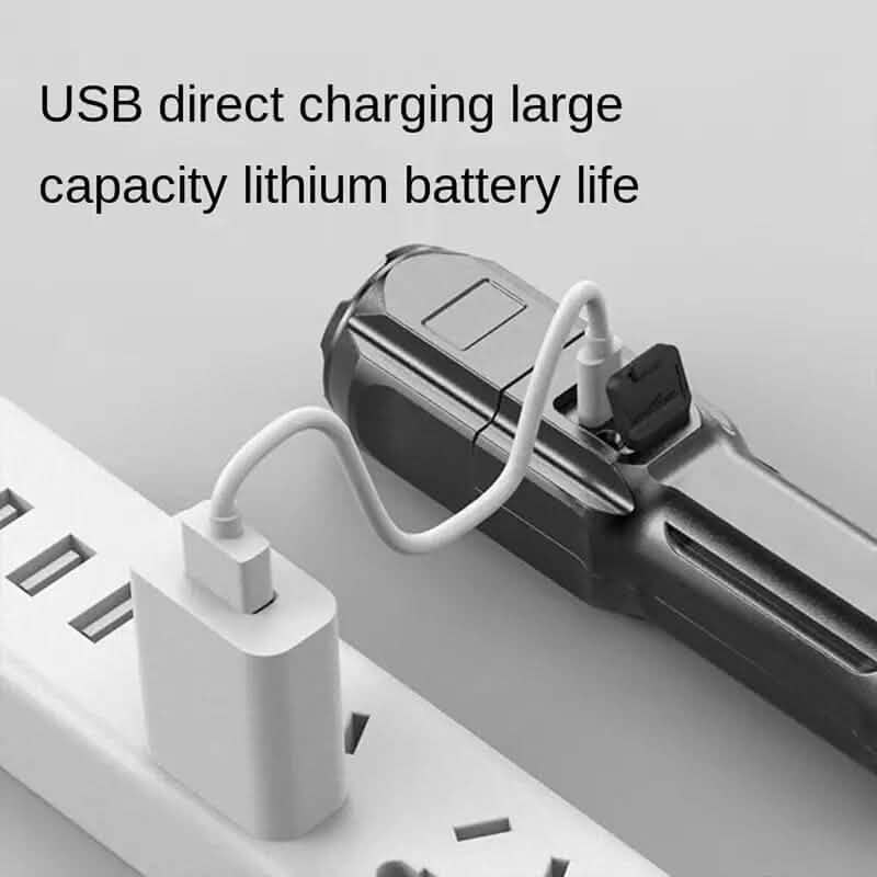 Lampe de poche télescopique puissante avec zoom
