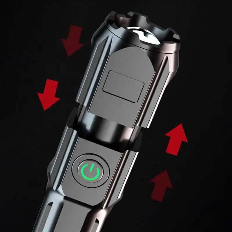 Lampe de poche télescopique puissante avec zoom