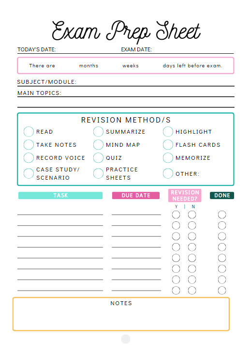 Organisateur de vie étudiante | Modèle imprimable et Canva de 48 pages