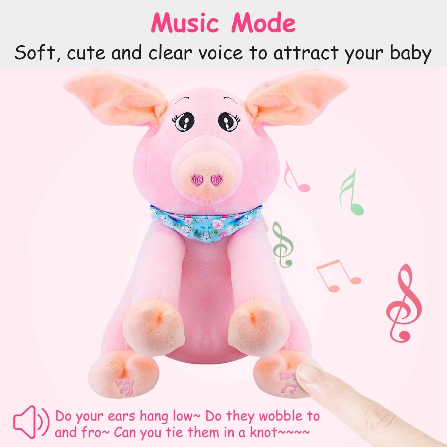 Peluche Cochon Animée Coucou
