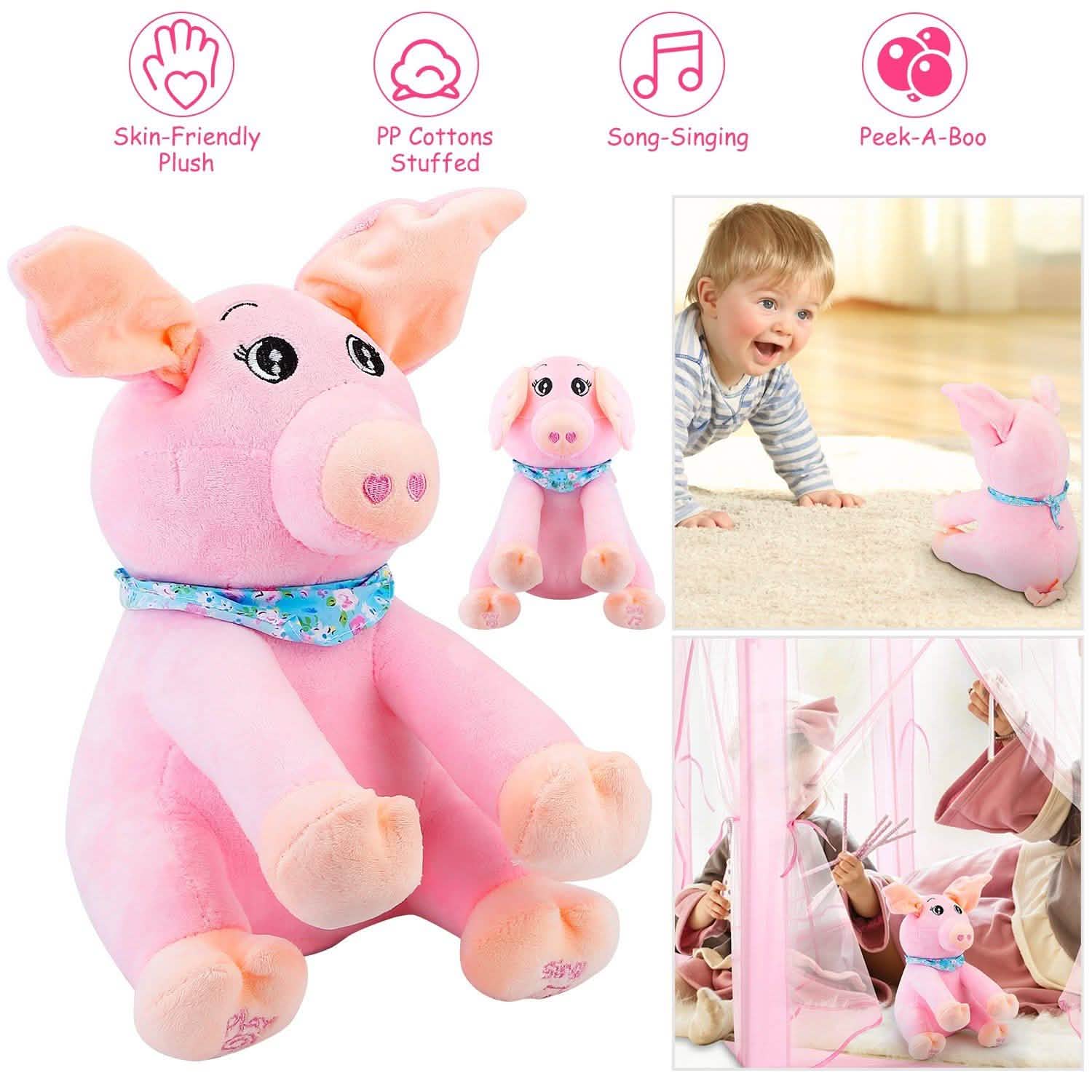 Peluche Cochon Animée Coucou
