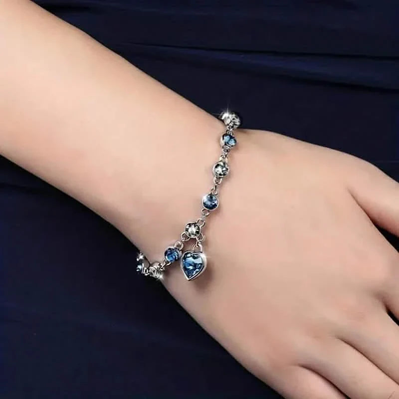 Superbe bracelet strassé Cœur de l'Océan pour filles