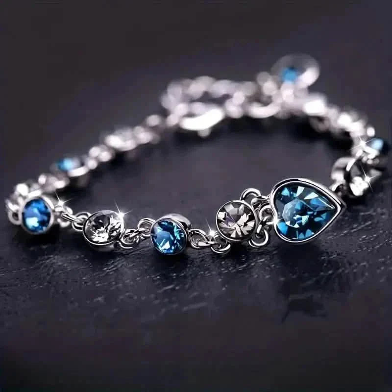 Superbe bracelet strassé Cœur de l'Océan pour filles