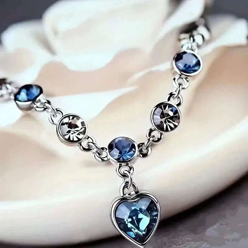 Superbe bracelet strassé Cœur de l'Océan pour filles