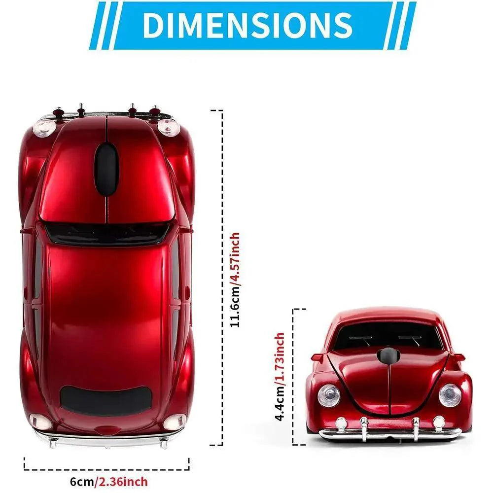 Souris sans fil 2,4 GHz élégante en forme de voiture, souris USB pour ordinateur 1200 DPI, souris de bureau au design unique de voiture de sport 3D pour gamer