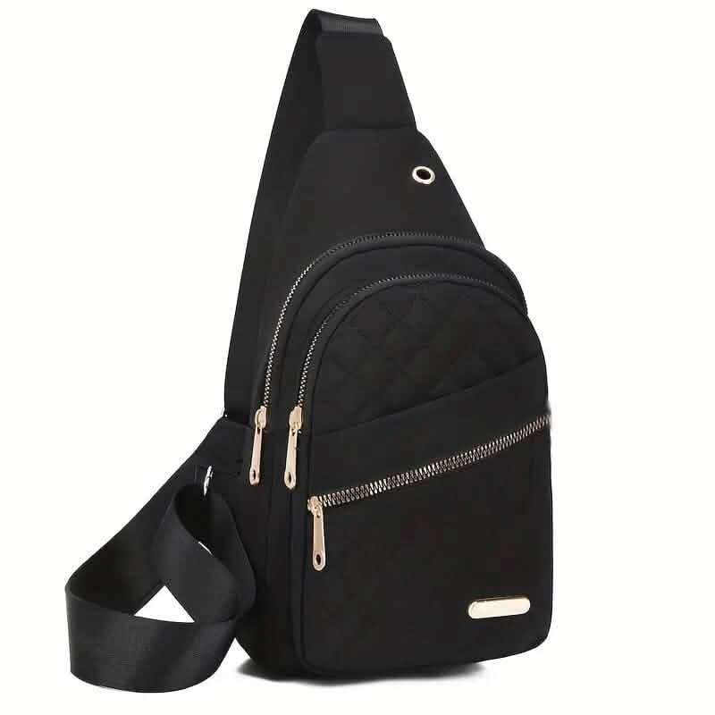Sac bandoulière/poitrine élégant, chic, matelassé, léger et confortable
