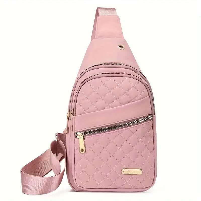 Sac bandoulière/poitrine élégant, chic, matelassé, léger et confortable