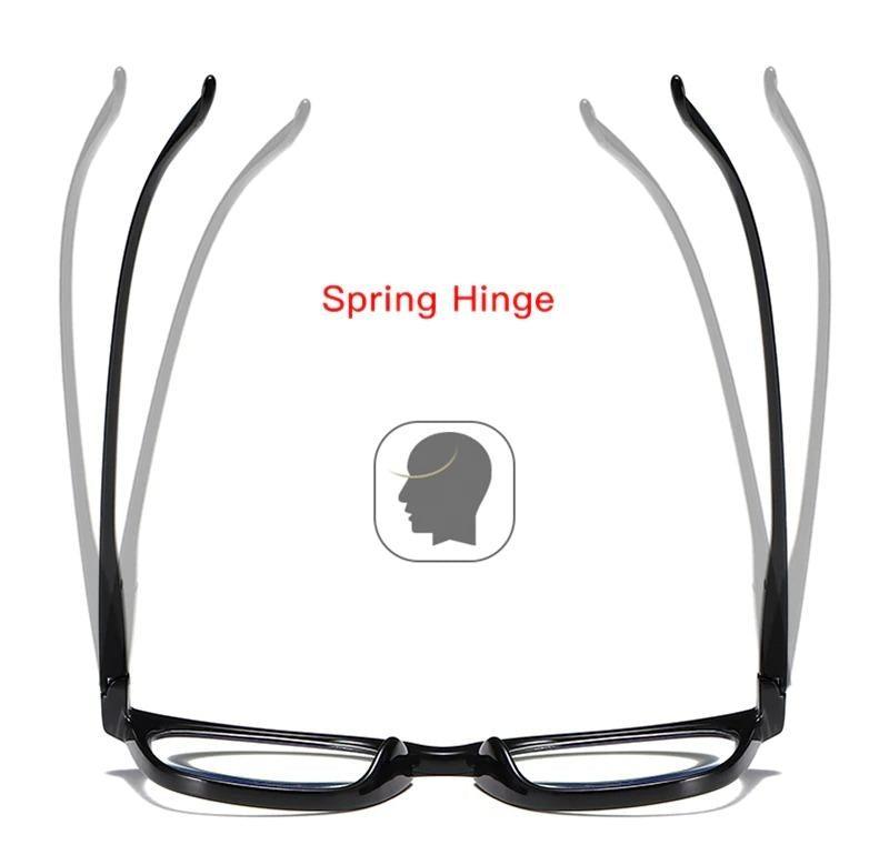 Lunettes de lecture élégantes anti-lumière bleue pour hommes et femmes monture flexible charnière à ressort lunettes d'ordinateur presbytie pour femmes nouvelles lunettes de soleil à la mode