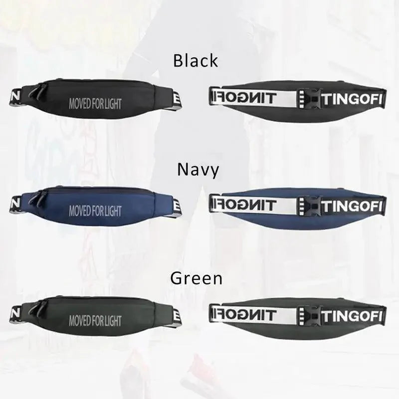 Ceinture porte-monnaie unisexe étanche au design élégant, sac banane élégant pour la randonnée, le fitness, le cyclisme, l'entraînement en salle de sport, ceinture réfléchissante pour coureurs, ceinture de jogging avec poche