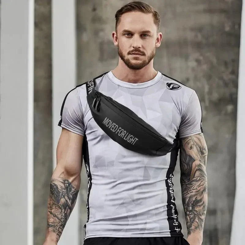 Ceinture porte-monnaie unisexe étanche au design élégant, sac banane élégant pour la randonnée, le fitness, le cyclisme, l'entraînement en salle de sport, ceinture réfléchissante pour coureurs, ceinture de jogging avec poche