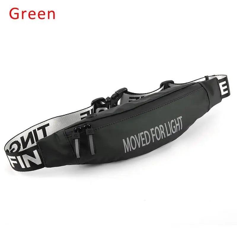 Ceinture porte-monnaie unisexe étanche au design élégant, sac banane élégant pour la randonnée, le fitness, le cyclisme, l'entraînement en salle de sport, ceinture réfléchissante pour coureurs, ceinture de jogging avec poche